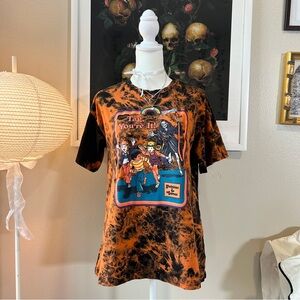Orange & black tie-dye Steven Rhodes “Tag You’re It” grim reaper graphic tee M
